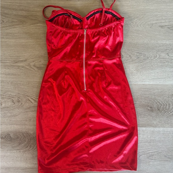 Red Spaghetti Strap Dress - Picture 3 of 4